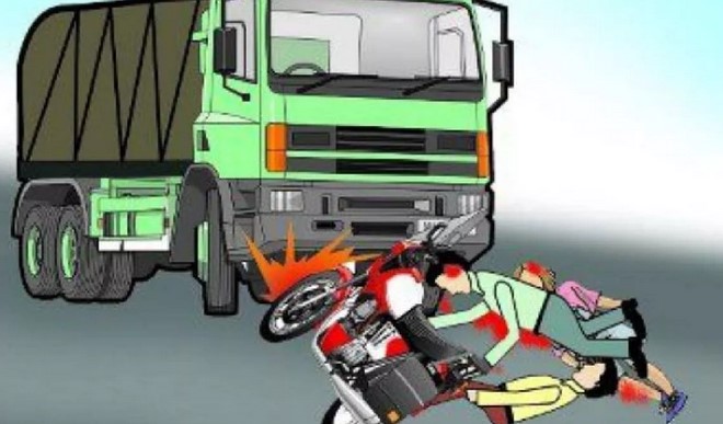 रतलाम में दर्दनाक हादसा: पानी के टैंकर ने बाइक को मारी टक्कर, दो की मौत,1 घायल