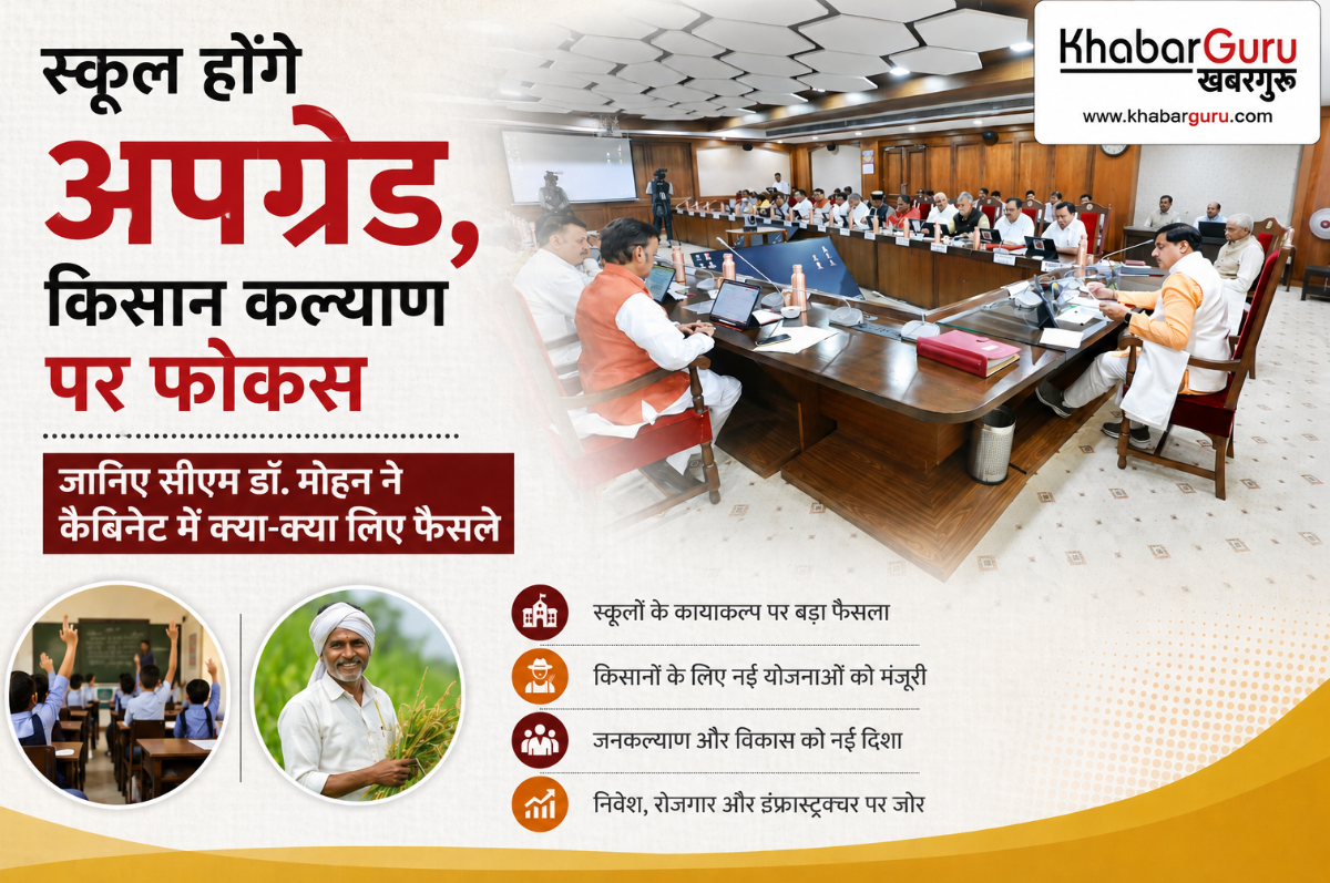 स्कूल होंगे अपग्रेड, किसान कल्याण पर फोकस, जानिए सीएम डॉ. मोहन ने कैबिनेट में क्या-क्या लिए फैसले