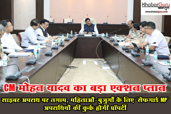 CM मोहन यादव का बड़ा एक्शन प्लान: साइबर अपराध पर लगाम, महिलाओं-बुजुर्गों के लिए ‘सेफगार्ड MP’, अपराधियों की कुर्क होगी प्रॉपर्टी