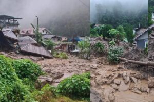 सिक्किम में भारी बारिश के बाद भूस्खलन, 30 से ज्यादा घरों को पहुंचा नुकसान